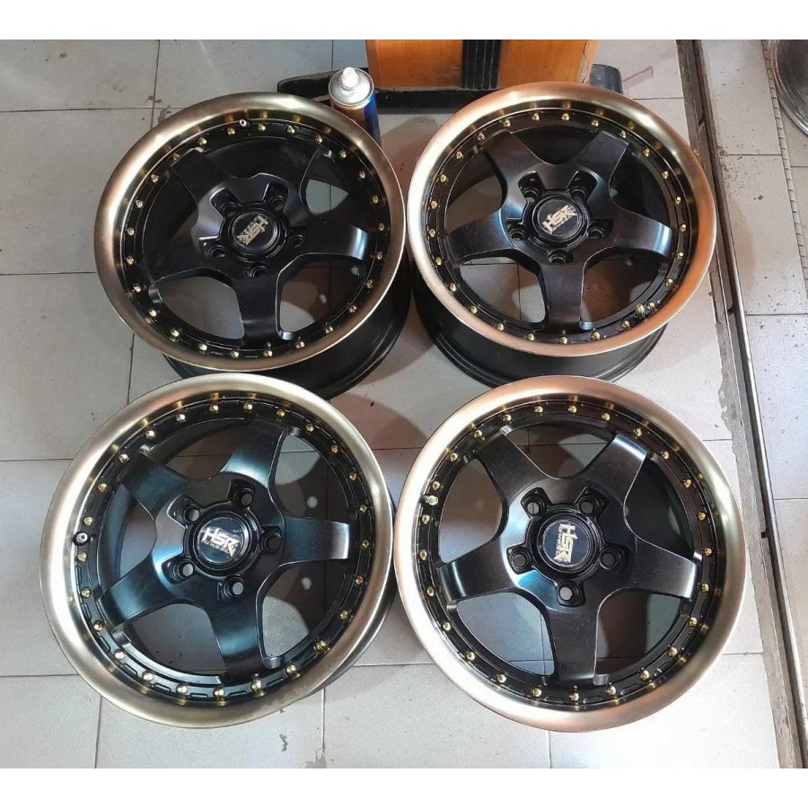 VELG MOBIL SEKEN BEKAS HSR BOB RING 15 LEBAR 6,5 PCD 5X114 COCOK BUAT ERTIGA LUXIO GRANDMAX INOVA