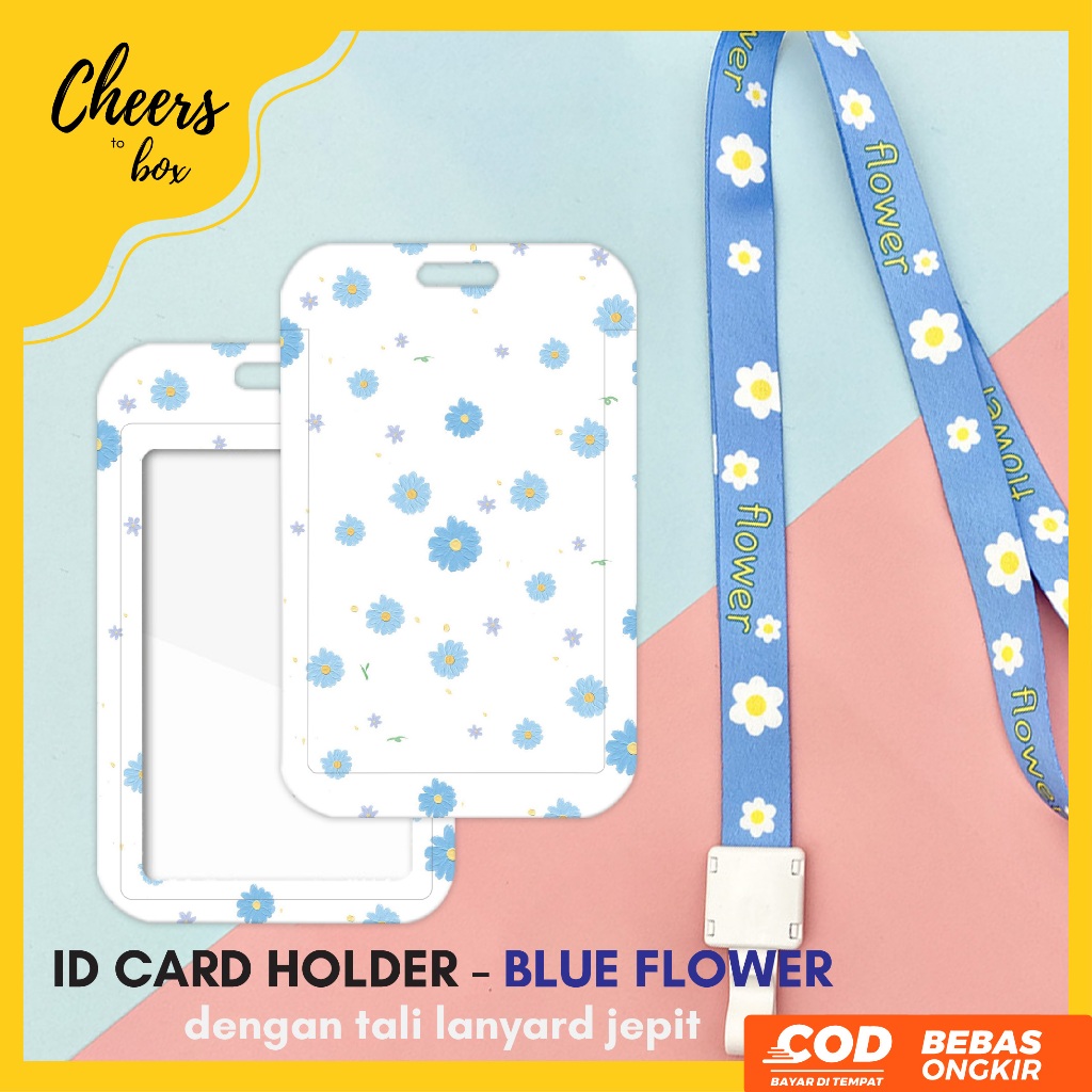 

(N008) NAME TAG KARAKTER BLUE FLOWER / BUNGA DENGAN TALI GANTUNGAN JEPIT LEBAR 1.5CM / CARD HOLDER / NAME TAG ID CARD / ID CARD KARAKTER