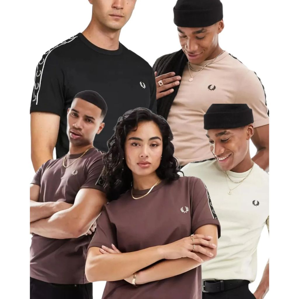 Kaos Pria FredPerry Contrast Taped Ringer T-shirt
