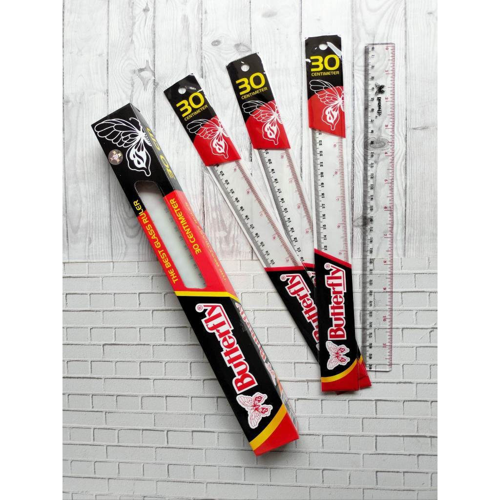 

Penggaris Butterfly-30 cm (ruler-30cm) / terlaris/ termurah