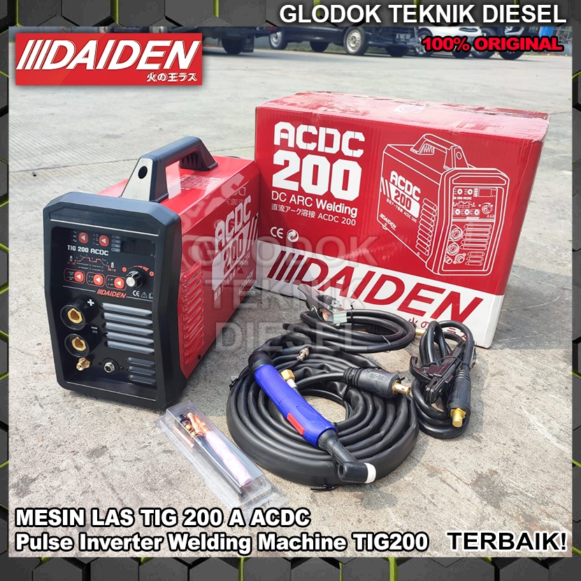 MESIN LAS DAIDEN TIG 200 ACDC / MESIN LAS ARGON DAIDEN TIG 200 ORIGINAL TERBAIK