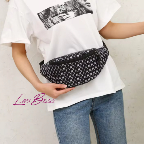 LAVIBELLE - Waistbag MLB Monogram Tas Ikat Pinggang Tas Selempang Bahu Pria Wanita - TDP88