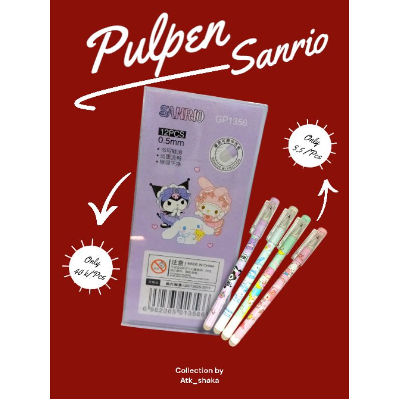 

PULPEN KARAKTER SANRIO/PULPEN ANAK/PULPEN AESTHETICS