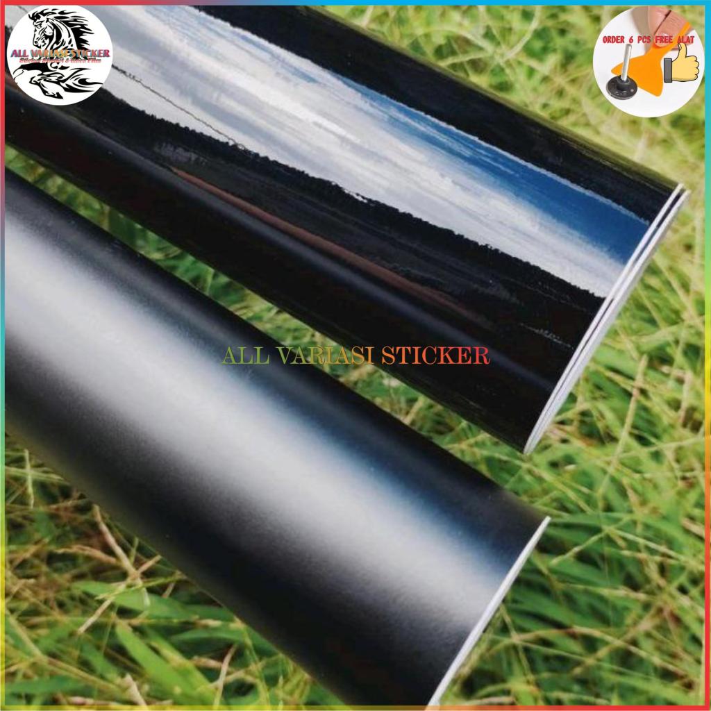 STICKER SKOTLET MOTOR BLACK / STIKER SCOTLITE SKOTLET POLOS WARNA HITAM DOFF MATT