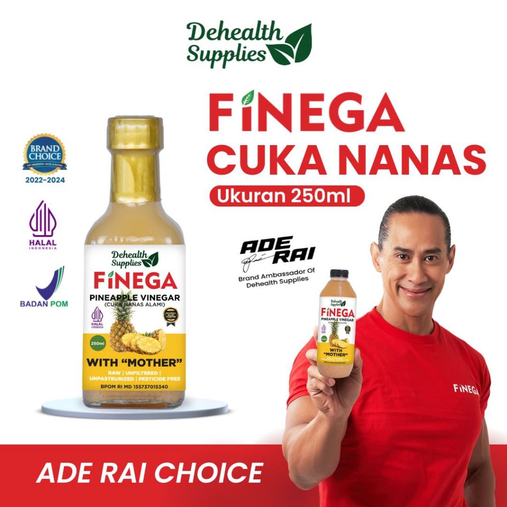 

Dehealth Supplies FINEGA CUKA NANAS 250ml (Botol kaca)