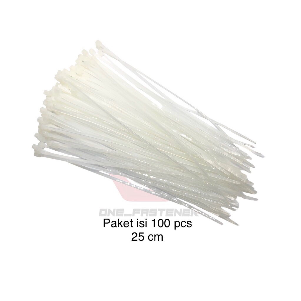 

Kabel Ties Cable Tie Kabel Tie 4X250 mm 25cm PUTIH 100pc