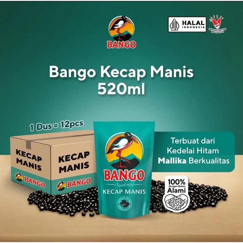 

[ 1 Dus ] Bango Kecap Manis 520ml/720gr isi 12 pcs