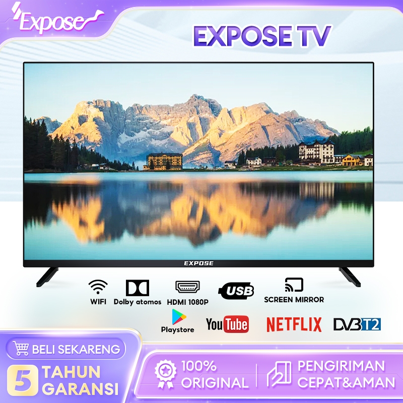 Smart TV 32 Inch Android 12.0 TV 32/43 Inch 4K Android LED Murah TV With HDMI/Google/Netflix