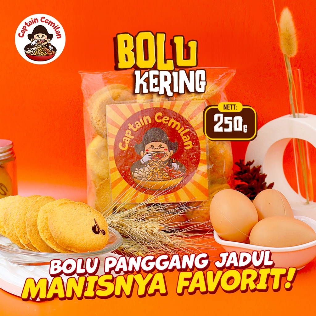 

250gram Bolu Kering jadul Manis bentuk lingkaran Captain Cemilan snack snack kiloan makanan ringan cemilan