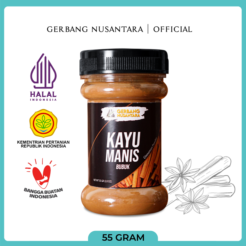 

Gerbang Nusantara - Kayu Manis Bubuk Bumbu Masak Dapur Rempah 55gr