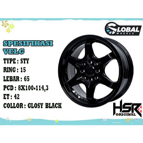Velg Mobil HSR STY Ring 15 Buat Mobil Calya Sigra Vios Mobilio Datsun Jazz Avanza City Avega