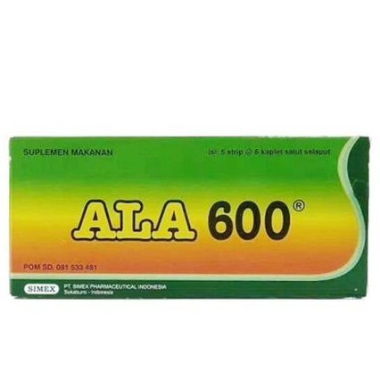 Ala 600 Box 30 Tablet -  Obat Diabetes - Antioksidan Menurunkan Gula Darah