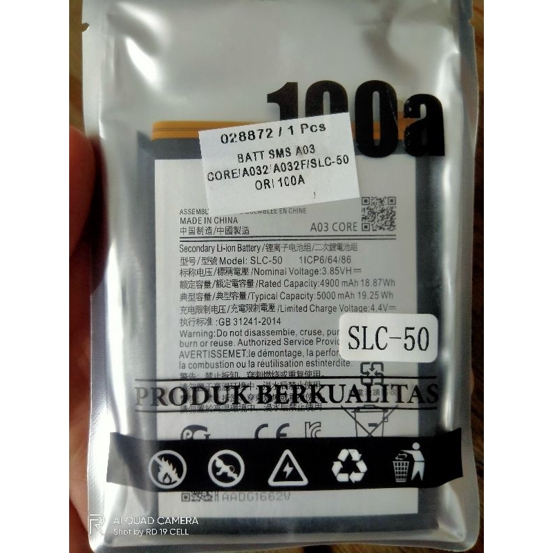 baterai Samsung a03 core slc 50