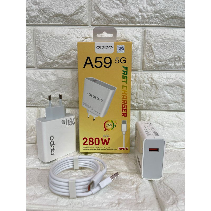 Charger ori 100 Oppo A59 5G Fast Charging Vooc 280W Casan Original