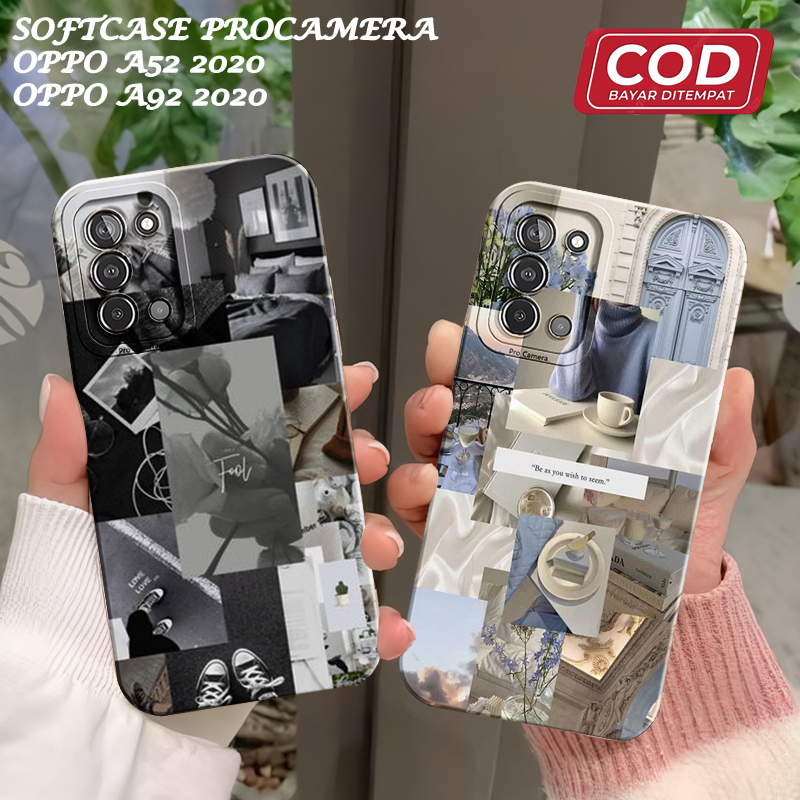 Cassing Untuk Oppo A52 A92 A72 Silicone Motif Aesthetic Case Custom Softcase Pro Kamera