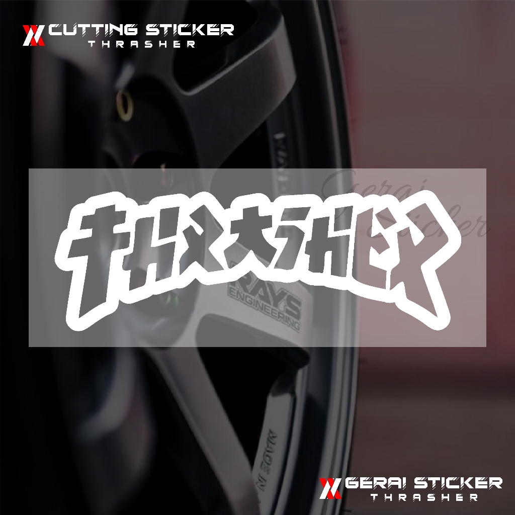 stiker kaca mobil THRASHER stiker kaca belakang mobil all mobil