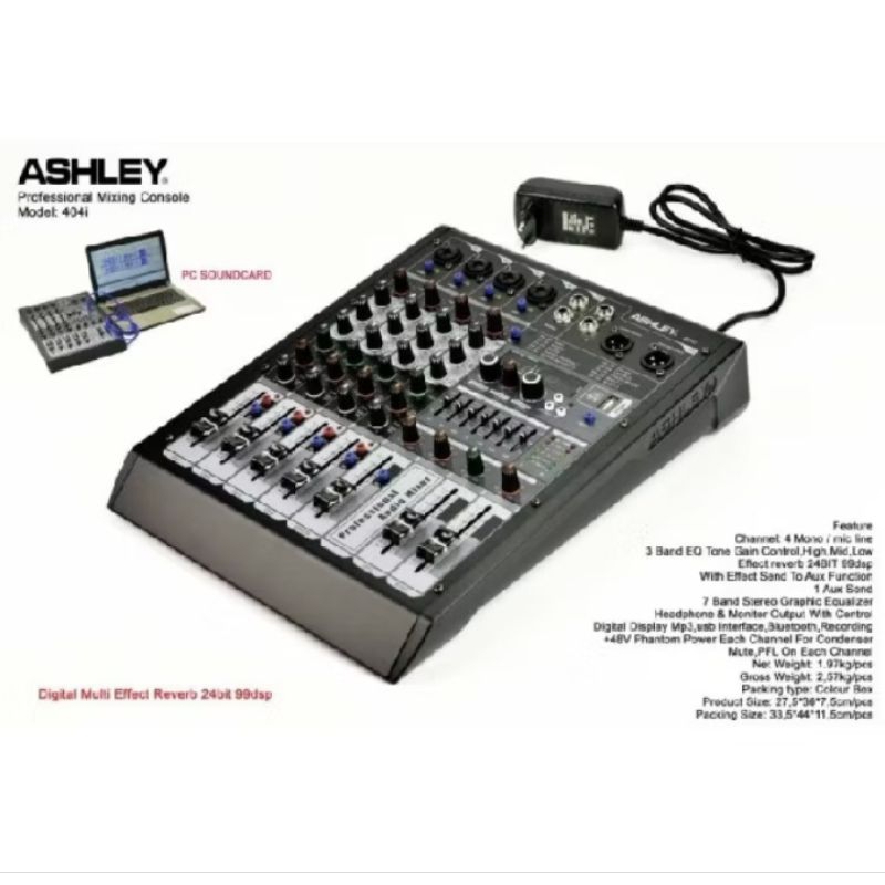 mixer audio ashley 4ch original 404i