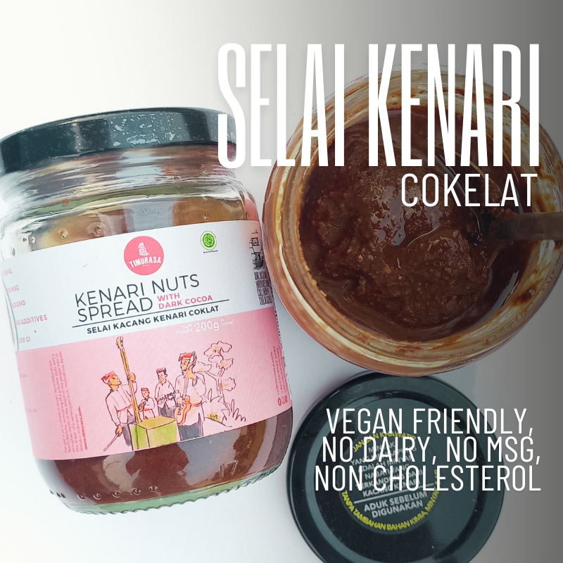 

Selai Kacang Kenari Rasa Cokelat Premium Asli Timurasa - Kenari Nut Spread Dark Cocoa 200g