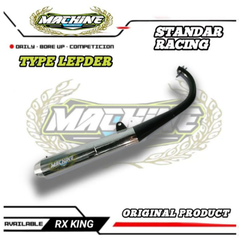 KNALPOT RX KING SPESIAL STANDAR RACING CHROOM PEDES LEPDER ZEUS ORIGINAL MACHINE BUKAN BOBAN AITECH