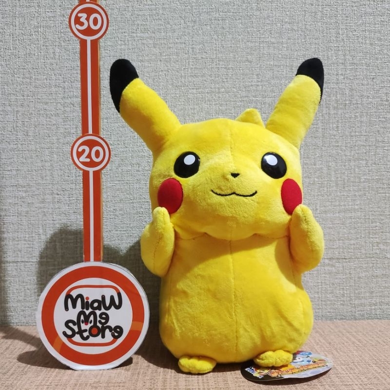 Boneka Pokemon Pikachu Mata Keras Original Takara Tomy Nintendo New Tag