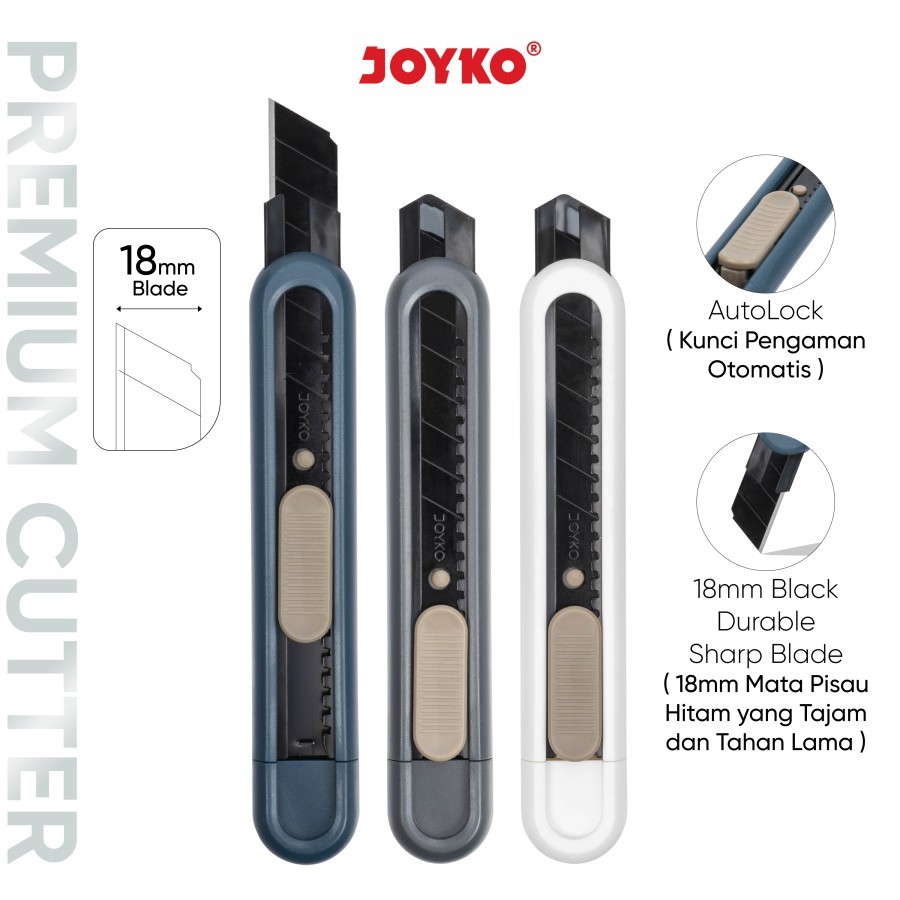 

Cutter Pemotong Premium Joyko CU-0513 Original (1 PCS) / Art Cutter Premium Seni Kerajinan Serbaguna Joyko CU-0513 Per Pcs