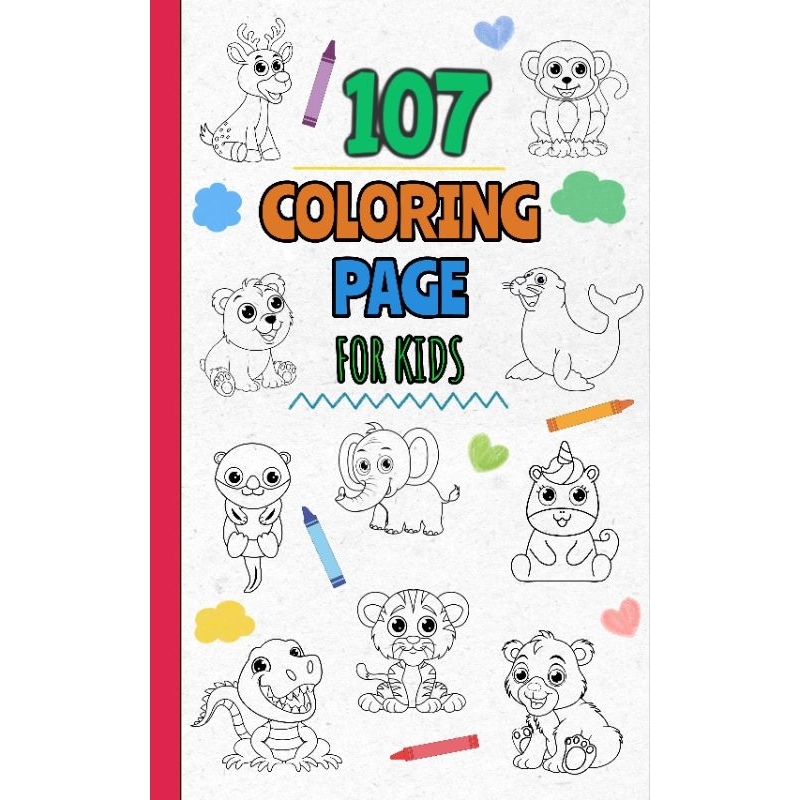 

107 Halaman Printable Lembar Mewarnai Anak/ Coloring. Kertas Mewarnai Anak Workbook/ Worksheets/ Coloring Sheet Printable