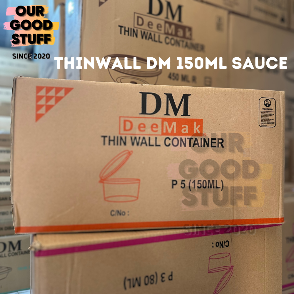 Thinwall DM Sauce Cup 150ml / Tempat Saos Plastik 150ml / Cup Sambal 150ml / Saus Container 150ml / 