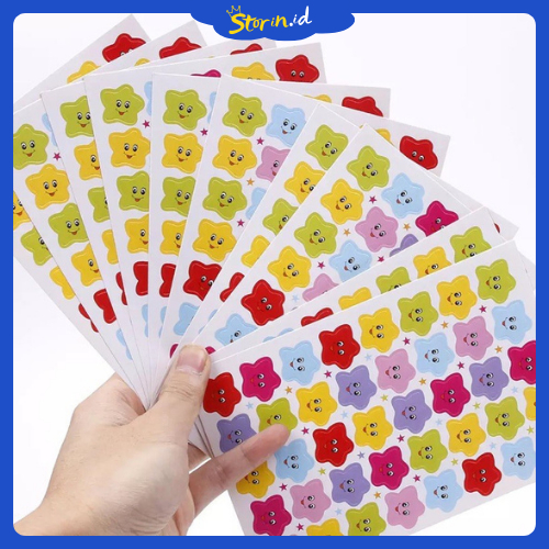 

STORIN - Sticker Reward Bintang Hati Warna Warni Stiker Label Star Heart Bentuk Hadiah Penghargaan Anak Belajar Sekolah