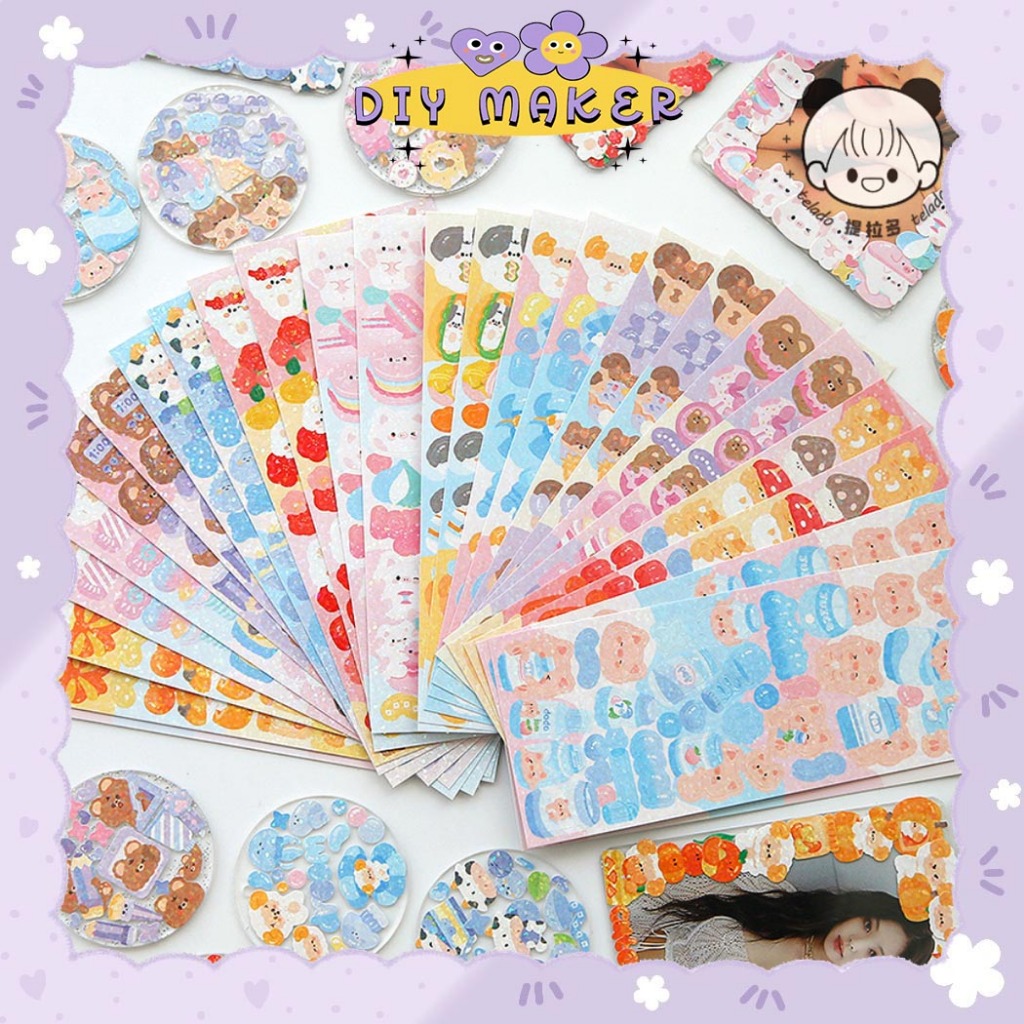 

DM Stiker Dekor DIY Stiker Lucu Jurnaling Photocard Kpop Gantungan Kunci / Casing Hp Aesthetic TLD64