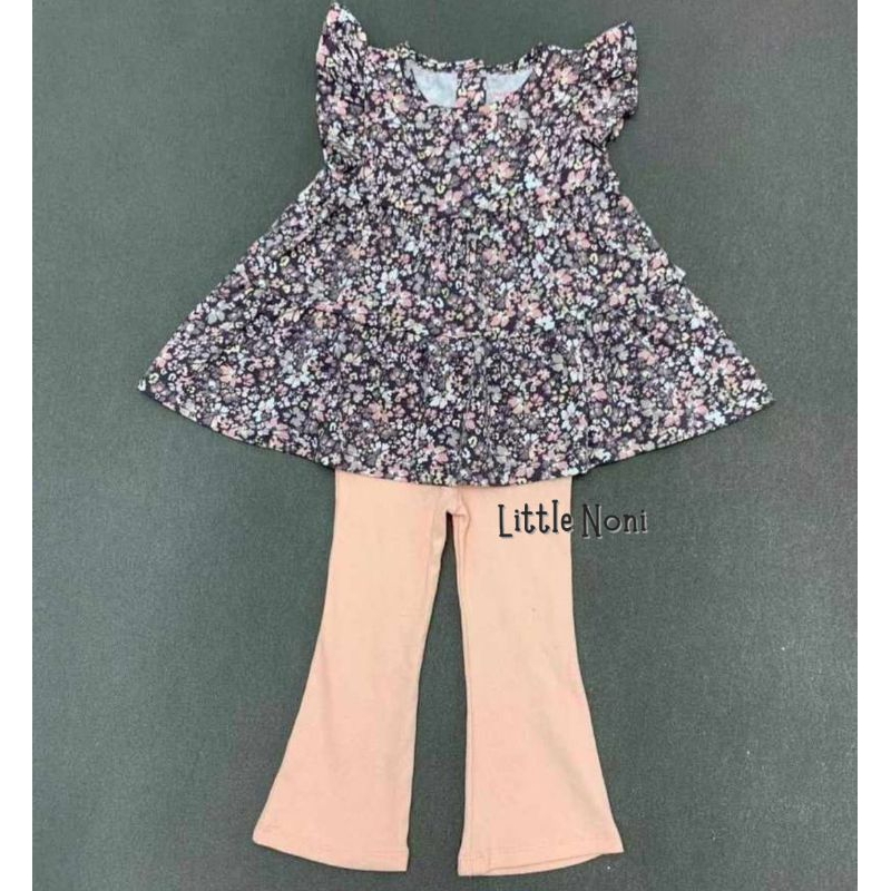 SALE sz 7-8 Y only...Set Flower Cutbray Pants Isaac Mizrahi