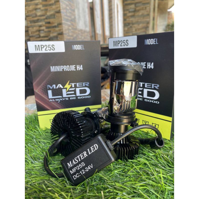 LAMPU LED MOBIL MOTOR H4 MINI PROJECTOR PROJIE MP25S 3 WARNA MASTER LED Car