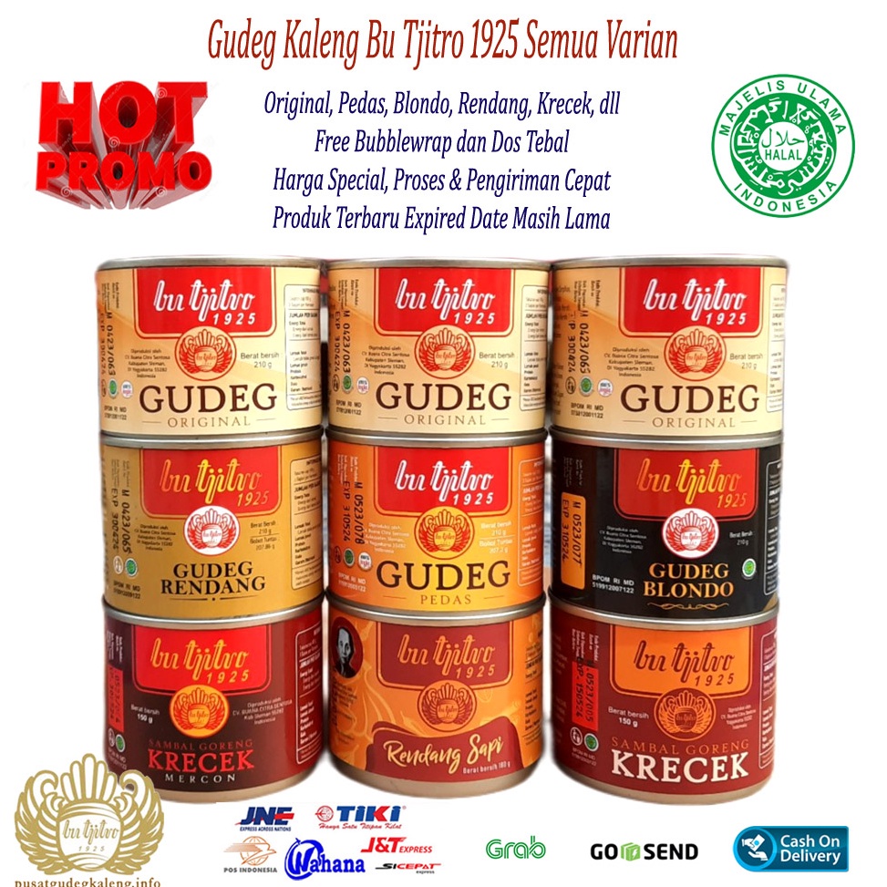 

Harga Terbaik PROMO GUDEG KALENG BU TJITRO ALL VARIAN ll SAMBAL KRECEK ll KRECEK MERCON ll OSENG MERCON ll RENDANG