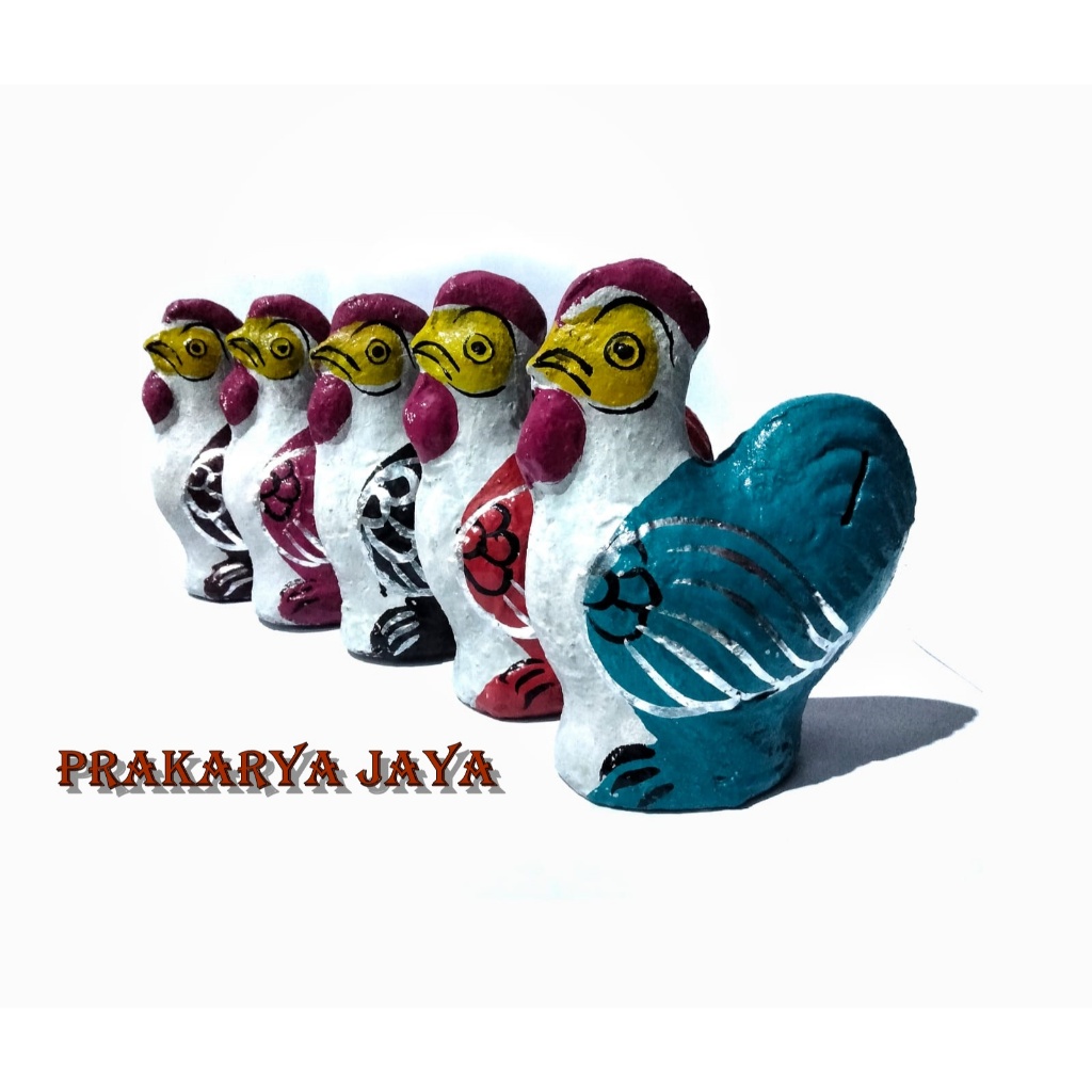 celengan tanah liat karakter ayam jago //celengan tanah liat terbaru lucu // celengan termurah