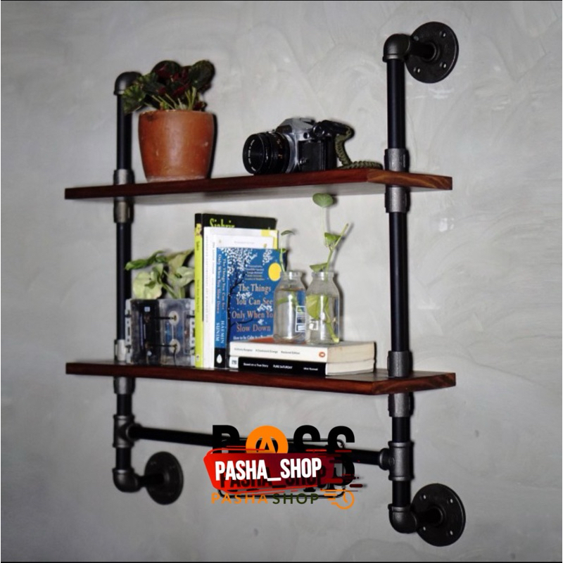 Rak industrial / Rak kopi / Rak handuk / Rak ambalan / Rak buku / Rak minimalis