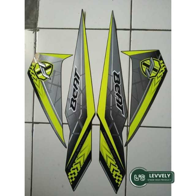 STIKER STRIPING HONDA BEAT 2017 HITAM HIJAU