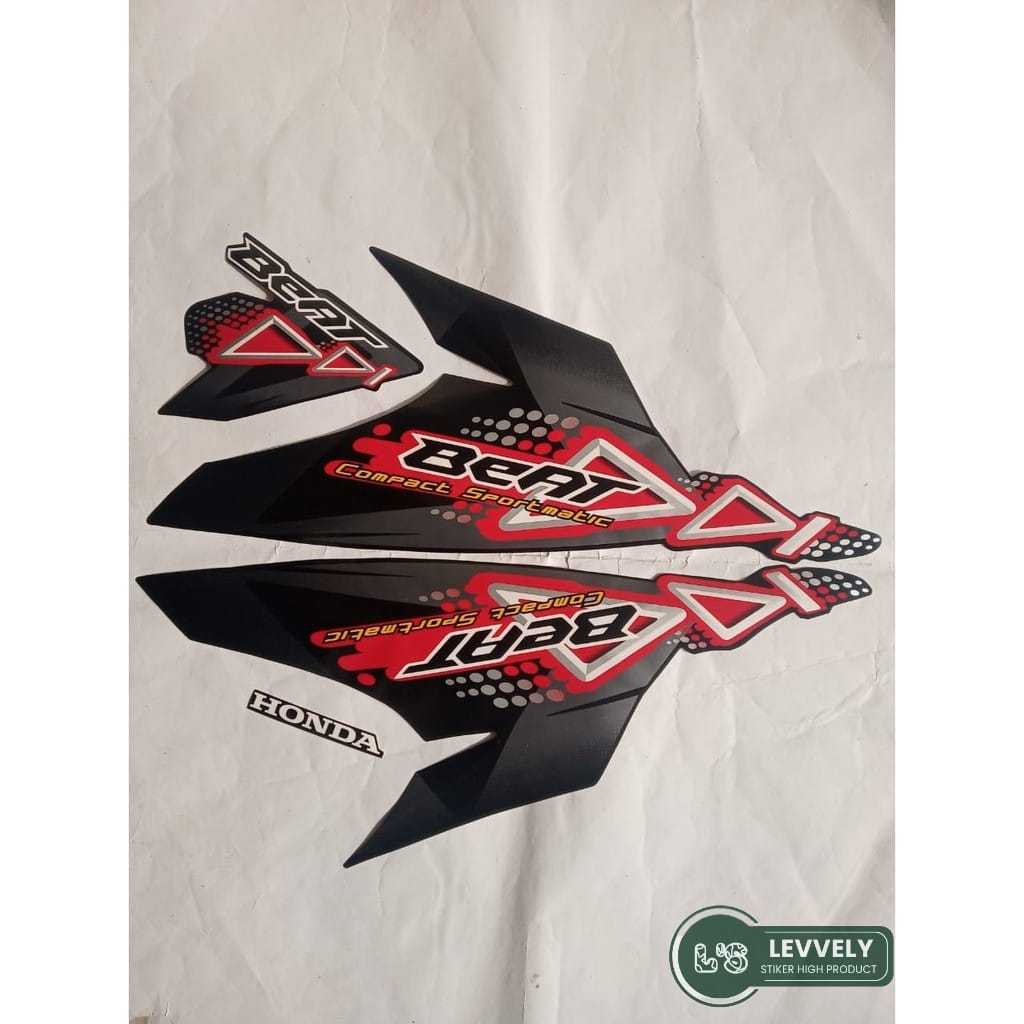 STIKER STRIPING HONDA BEAT KARBU 2011 HITAM