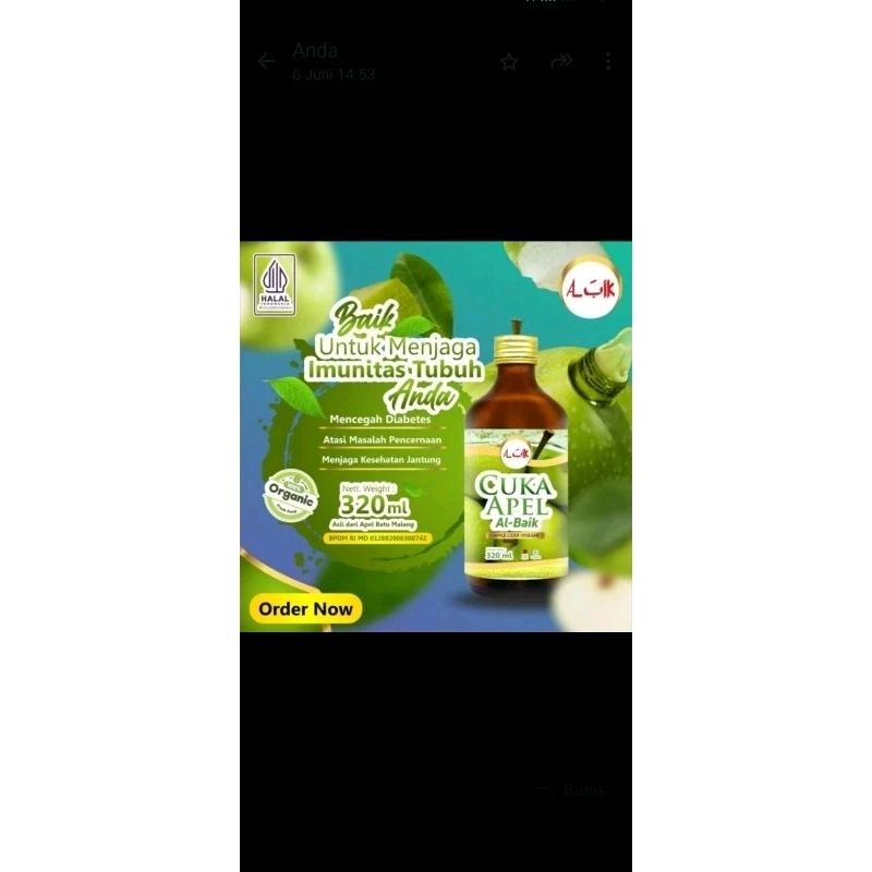 

CUka APEL AL BAIK AMPUH TURUNKAN GULA DARAH
