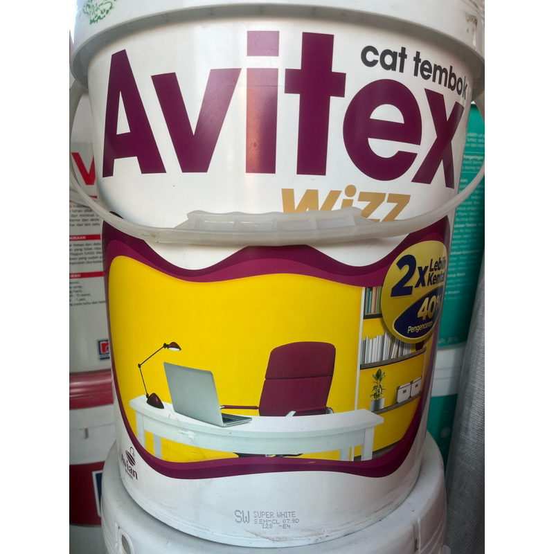 cat tembok Avitex wizz super white