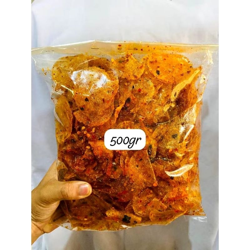 

Kripik kaca Keripik Kaca 500 gram Pedas daun jeruk gurih enak