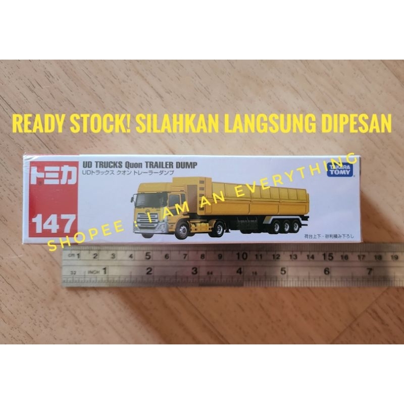 Takara Tomy No 147 Tomica UD Trucks Quon Trailer Dump original mainan truk diecast