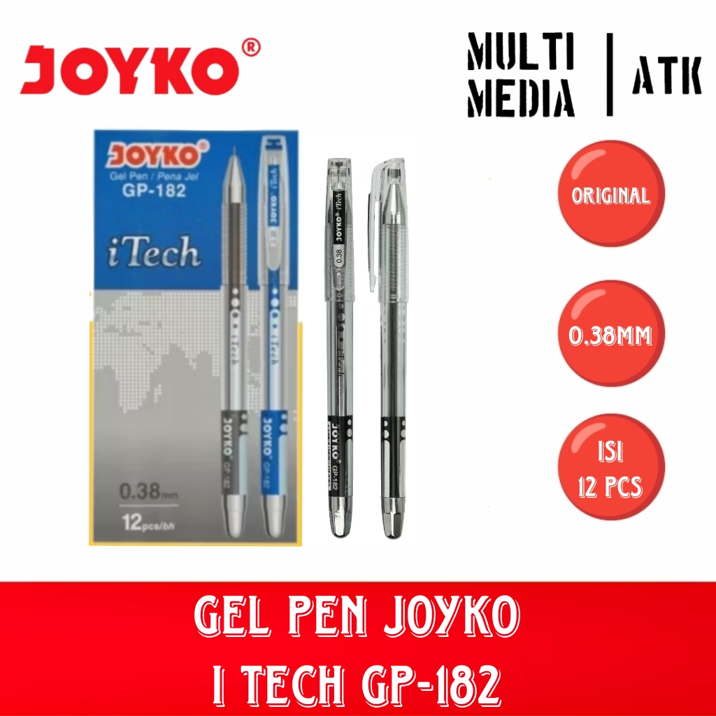 

GEL PEN PULPEN PENA I-TECH JOYKO GP-182 0.38mm (12 PCS)