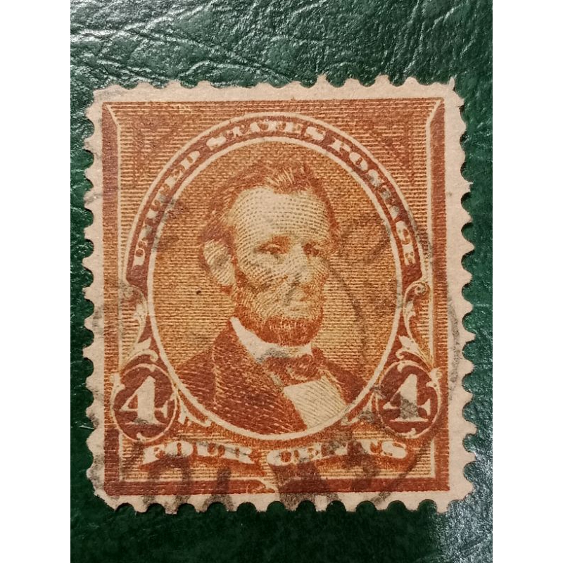 

Prangko USA 4 Cents Abraham Lincoln tahun 1898 USED