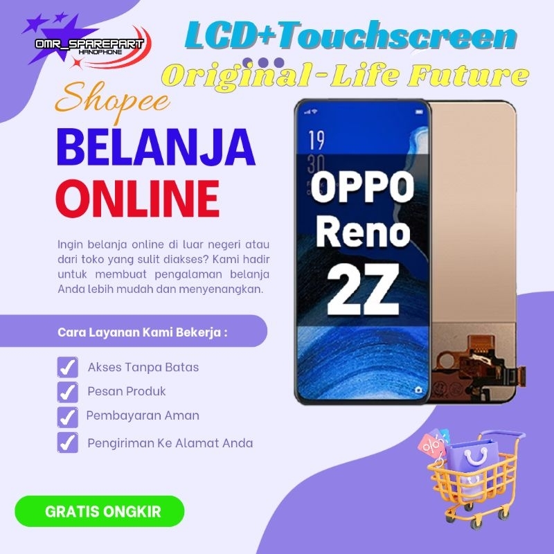LCD+Touchscreen Fullset OPPO Reno2Z ORI 100% Life Future