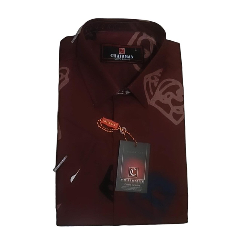 KEMEJA PENDEK CHAIRMAN MOTIF