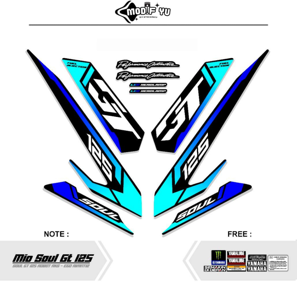 STRIPING MIO SOUL GT 125 MOTIF 55 / STIKER MIO SOUL GT 125 / VARIASI SOUL GT 125 / MODIFYU STIKER VA