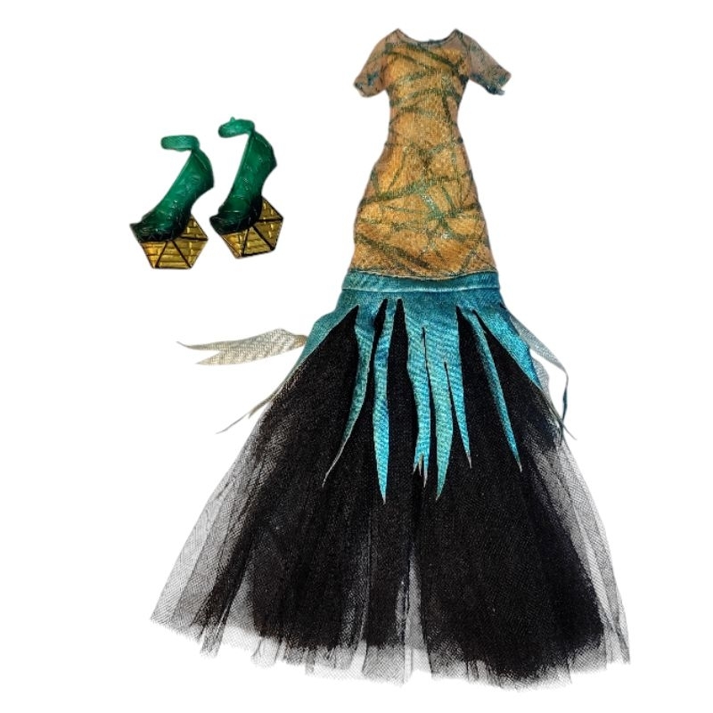 [REALPICT] RARE Monster High Ghouls Rule Cleo De Nile Dress and Shoes