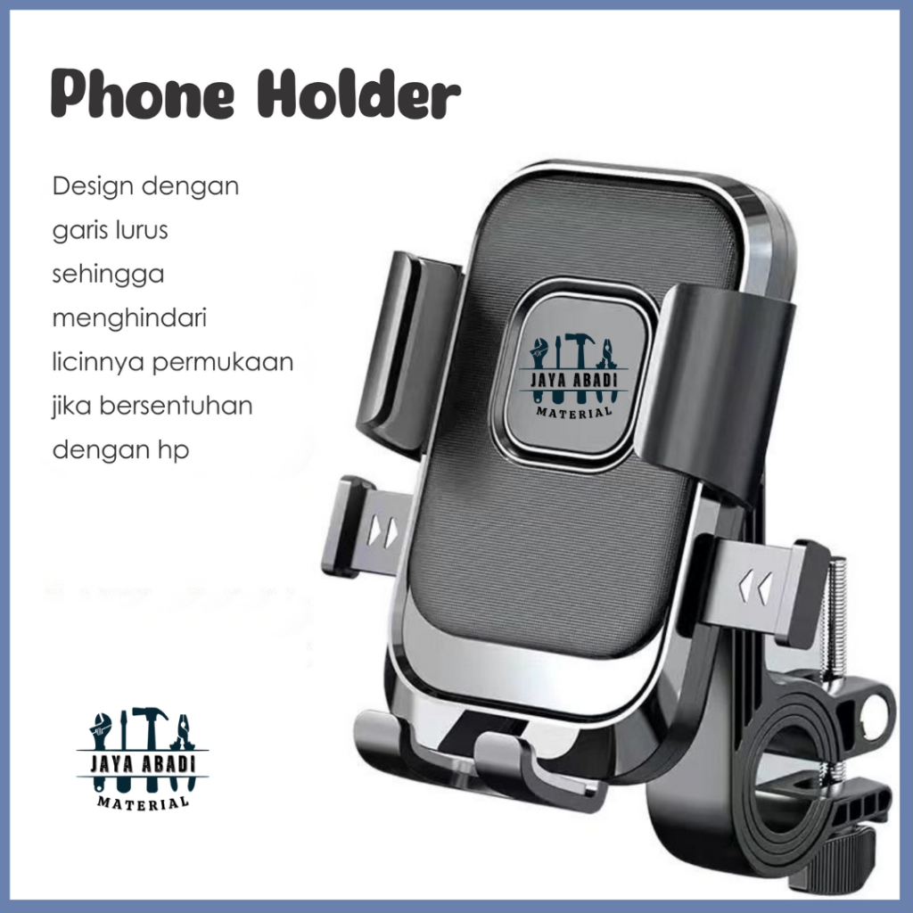 [JAM] Holder HP Motor / Holder Motor Spion Stang / Penyangga Handphone Sepeda / Holder Phone / Duduk