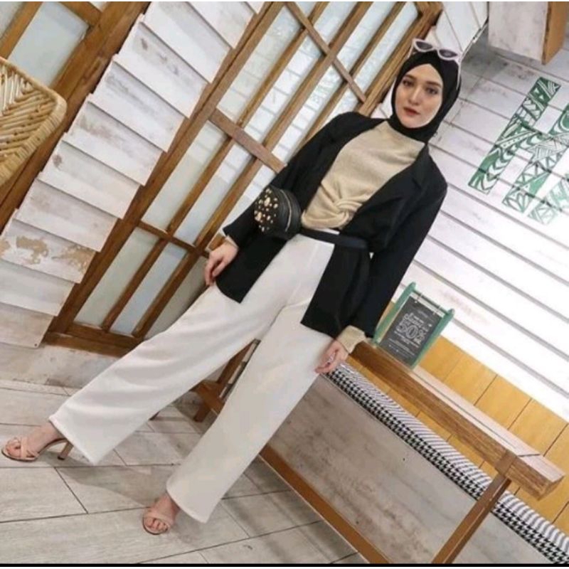 KENZY PANTS / CELANA JUMBO / CELANA SCUBA PUTIH