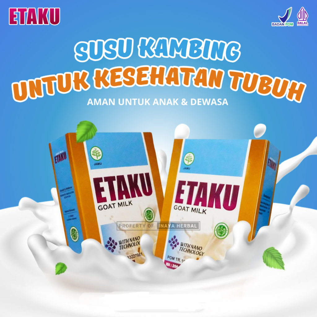 

Inaya Herbal - Etaku Goat Milk Ekstrak Susu Kambing Etawa Walatra Herbal Etaku