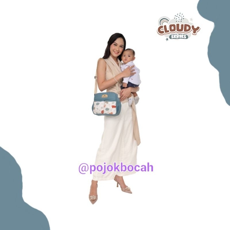 POJOK BOCAH MOM'S BABY CARE IN STYLE TAS BAYI KECIL SMALL BABY BAG TAS BOTOL SUSU PERLENGKAPAN BAJU 